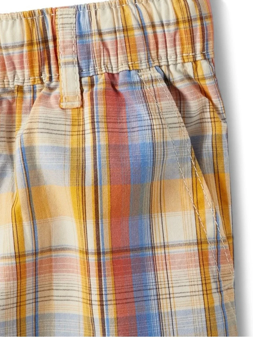 Gymboree Boys ‘Country Trail’ Blue and Yellow Plaid Short Set Size 7